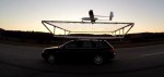 Autonomous drone lands on moving car