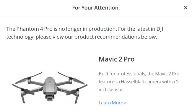 Phantom 4 Pro End of Life Notice