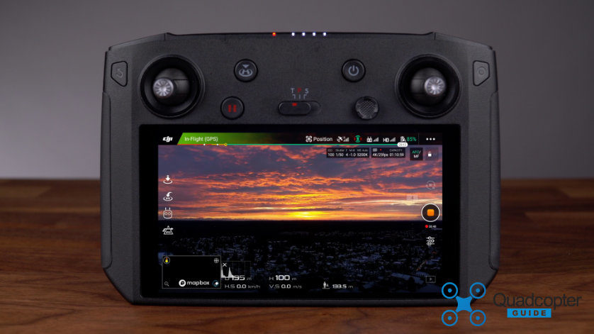 The DJI Smart Controller featuring it's 5.5" FullHD display