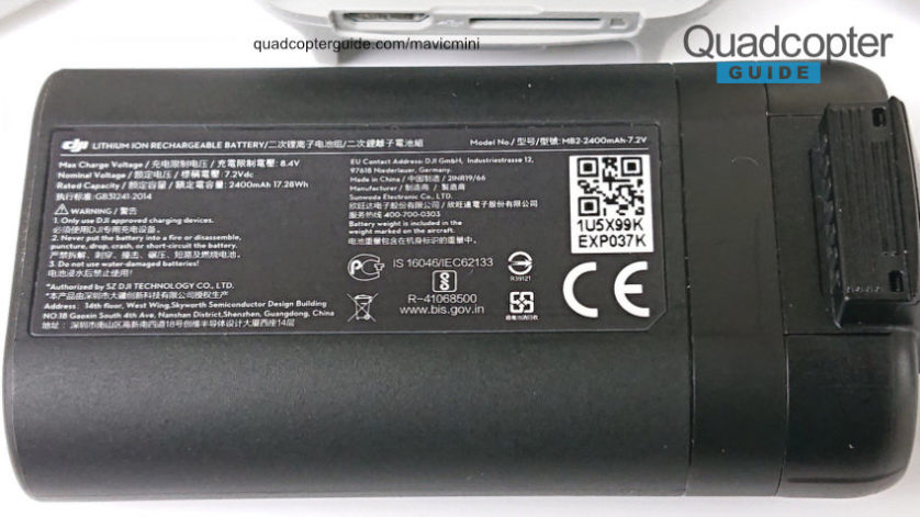 Dji mavic on sale mini battery specs